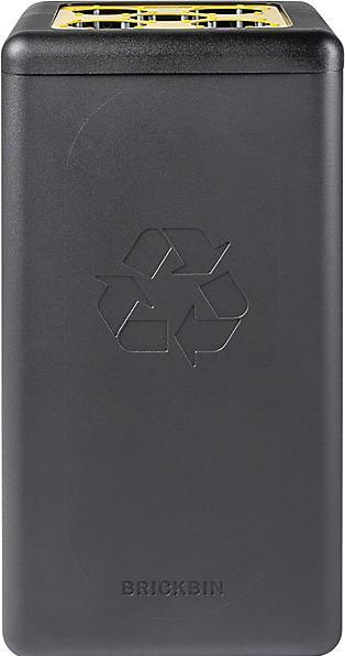 Produktbild ReinigungsBerater Mülltrennsystem BrickBin Bechersammler schwarz gelb 65 L mit 5 Löchern (Öffnungen Ø 8 cm), robust (65 l)