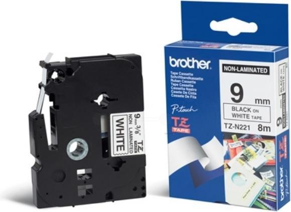 Produktbild Brother TZ-N221 DirectLabel schwarz auf weiss 9mm x 8m Schwarz Weiss (0.90 cm, Schwarz)