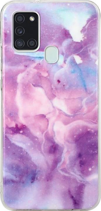 Image du produit Cover-Discount Galaxy A21s - Etui en silicone souple rose marbré (Samsung Galaxy A21s)