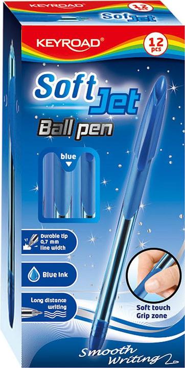 Produktbild Keyroad Klassischer Stift, Kugelschreiber Soft Jet, 0,7mm, blau (Blau)