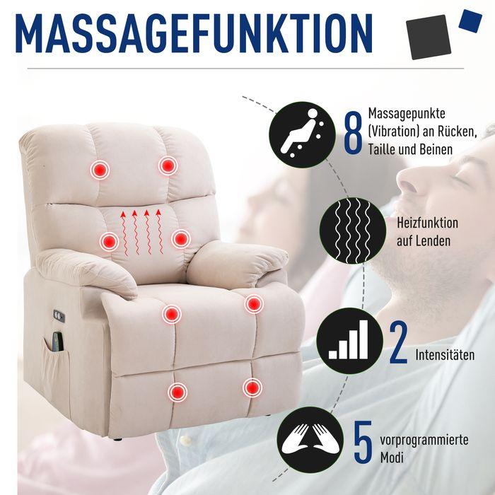 Produktbild Swisshandel24 Massagesessel mit Aufstehhilfe, Wärme, verstellbar, USB