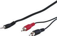 Produktbild Goobay Audio Adapterkabel AUX, 3,5 mm Klinke zu stereo Cinch-Stecker, CU (5 m)