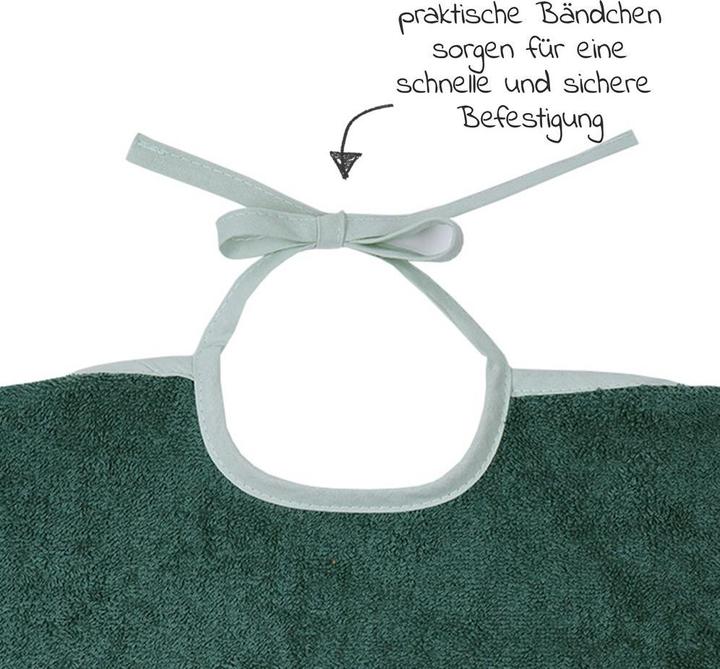 Produktbild Lätzchen Ärmel-Lätzchen - Stickerei Erdmännchen - Piniengrün