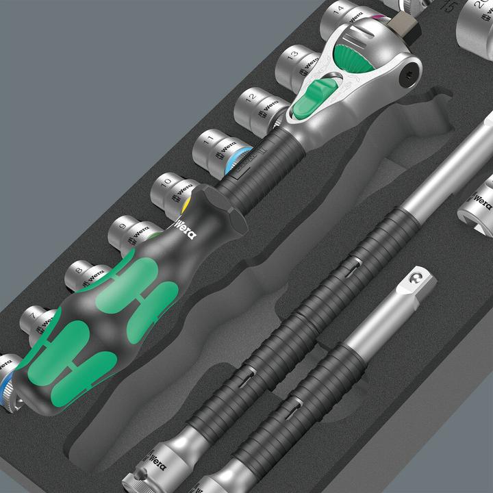 Actual product image Wera 9721 Foam insert 8000 B Zyklop ratchet set 1