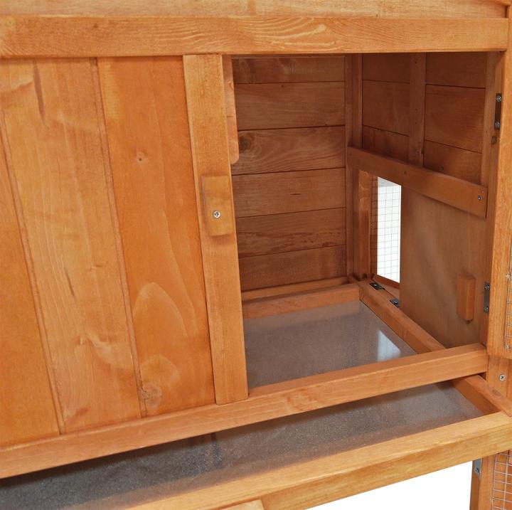 Image du produit Wiltec Clapier pour lapins 2190x530x850mm Enclos pour lapins Cage pour petits animaux Épicéa