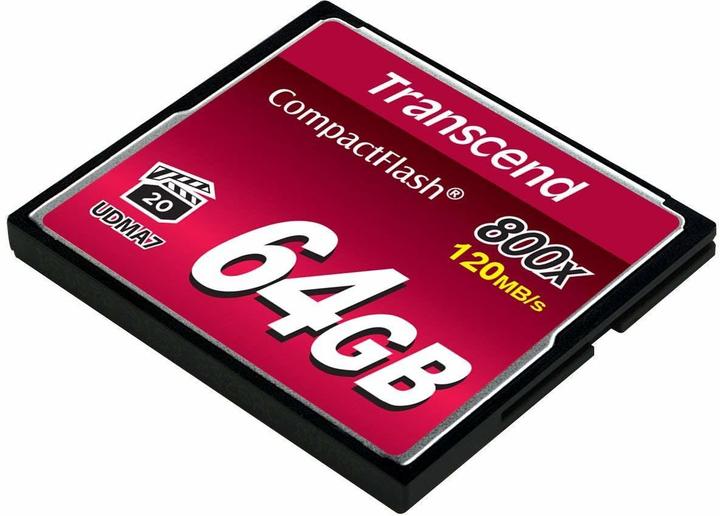 Actual product image Transcend 64GB CF CARD (800X, TYPE I ) (64 GB, CF)