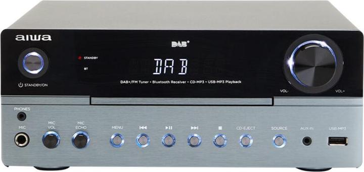 Produktbild Aiwa MSBTU-700 mikrojärjestelmä, hopea (Bluetooth, CD Player, 1x 25 W)