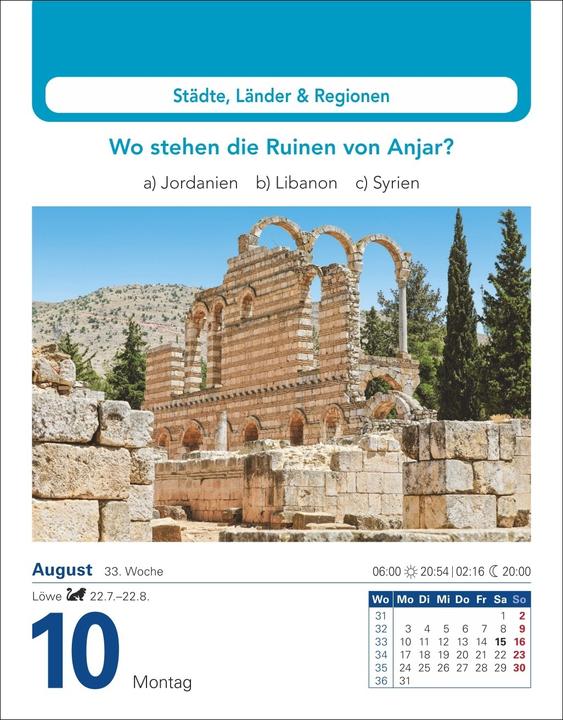 Immagine prodotto Harenberg Allgemeinbildung Tagesabreisskalender 2026 - Das tägliche Wissens-Quiz (Copertina morbida, Tedesco)