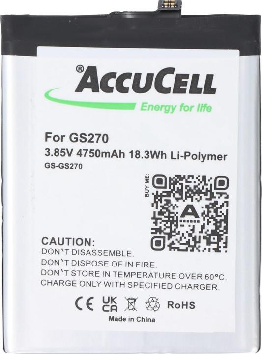Produktbild AccuCell Akku passend für Gigaset GS270 Li-Polymer 3.85V 4750mAh 18.3Wh