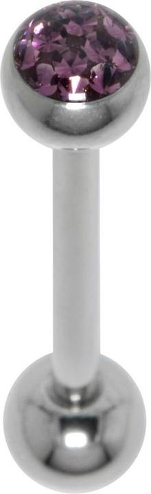 Actual product image Bijouteria Tongue piercing (Surgical steel 316L, Epoxy resin, Crystal)