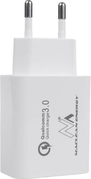 Produktbild Maclean Ladestecker 20W, PD, Netzteil, Qualcomm Quick Charge, QC 3.0, 5V3A/9V2.22A/12V1.67A, Weiss, M (20 W)