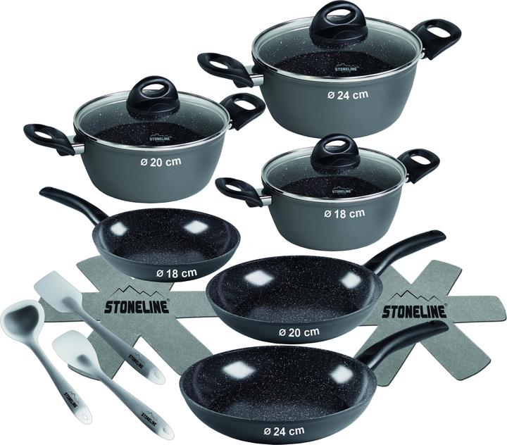 Image du produit Stoneline Set de casseroles (Ensemble de casseroles et de poêles de cuisson, Aluminium)