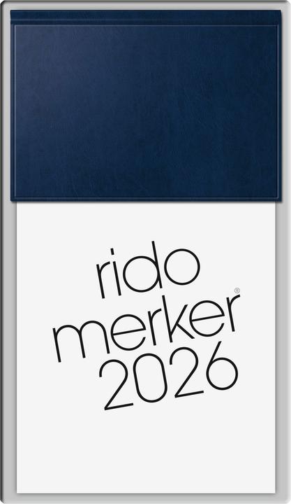Produktbild rido/id 7035003386 | Vormerkbuch Mod. Merker 2026 | 108201 mm, Kunststoff, dunkelblau (Deutsch)