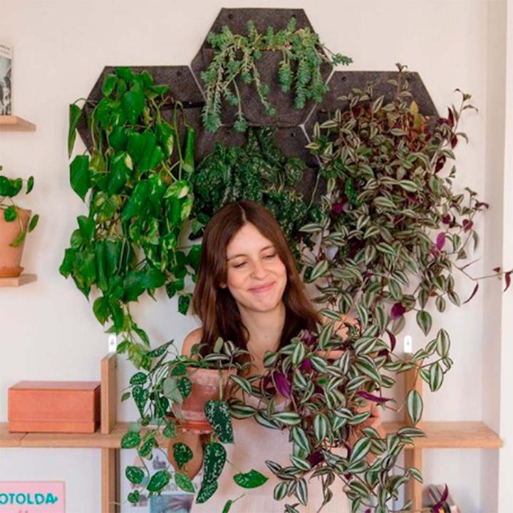 Produktbild CitySens 3 Pack Wall Planters gray planter gray textile cover
