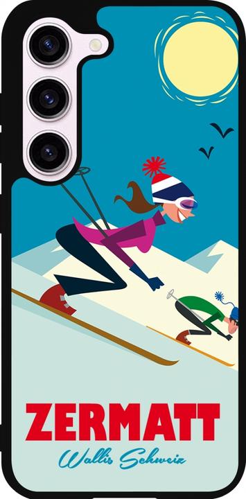 Actual product image PhoneLook Coque Silicone rigide noir Zermatt Ski Downhill (Samsung Galaxy S23+)