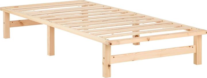 Image du produit Jamb Lit en bois de palette 90x200cm bois massif blanc (90 x 200 cm)