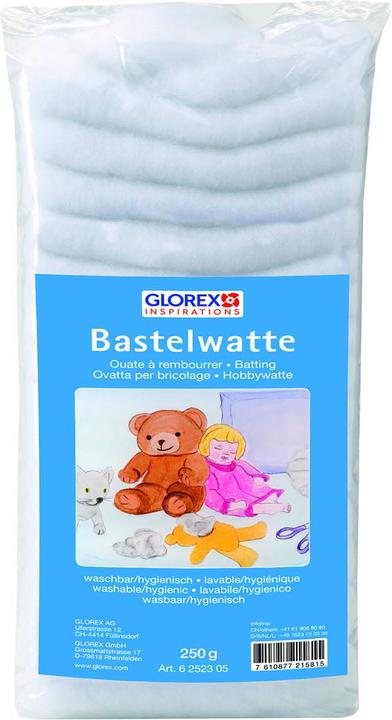 Actual product image Glorex Craft cotton wool white 250g