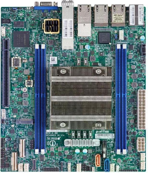 Actual product image Supermicro Server Housing 1U 2xSFF SATA/PCIe SYS-110D-4C-FRAN8TP