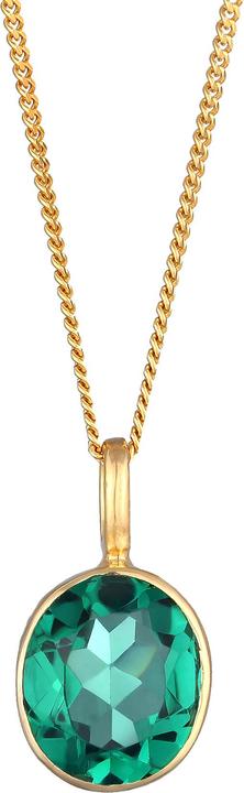 Actual product image Elli Gemstone necklace (Quartz, 925 Sterling silver gold-plated, 45 cm)