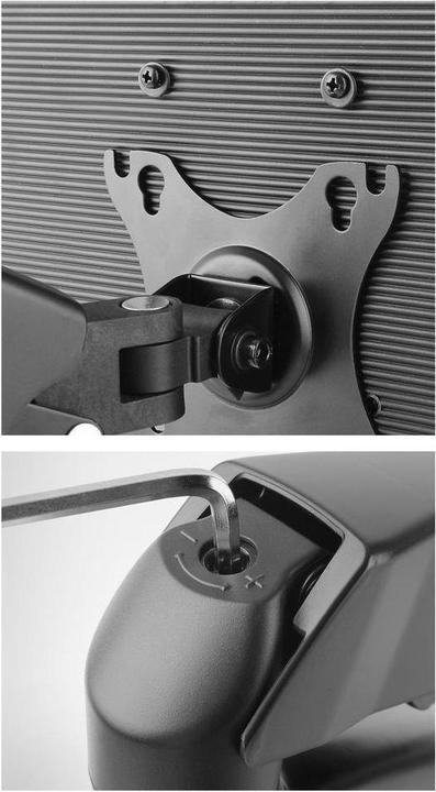 Produktbild Monitor desk mount, 1 screen up to 32", gas spring (Tisch, 32")