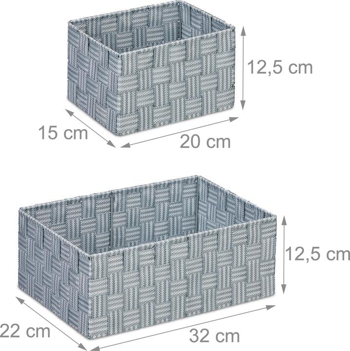 Actual product image Relaxdays 3x storage baskets (3 x, 32 x 22 x 12.5 cm)