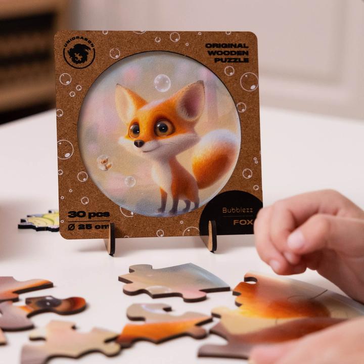 Immagine prodotto Unidragon Bubblezz fox (30 pezzi) - puzzle in legno per bambini (30 pezzi)