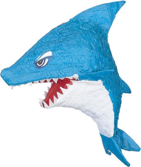 Actual product image Magni P17900 - Pinata shark, to fill with sweets and confetti, children's birthday party