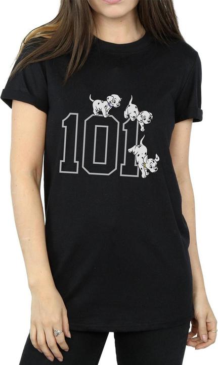 Image du produit 101 Dalmatians Femme/Ladies Puppies Cotton Boyfriend T-Shirt (S)