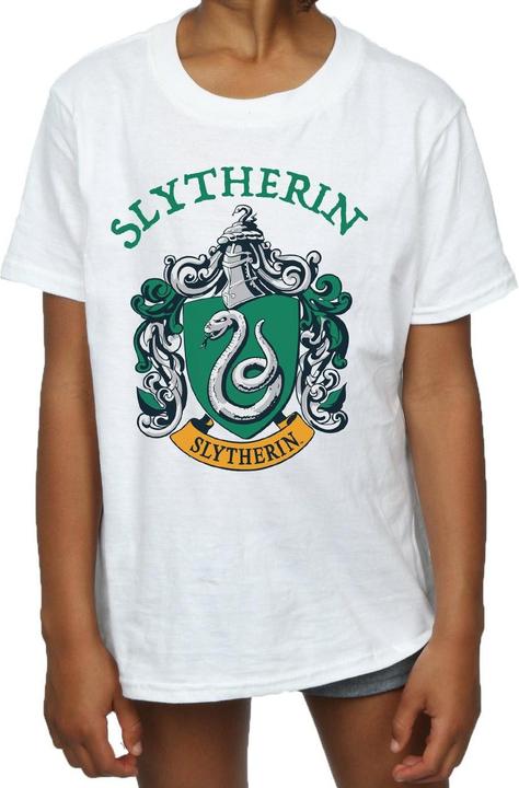 Actual product image Girls Slytherin Crest Cotton T-Shirt (140, 146)