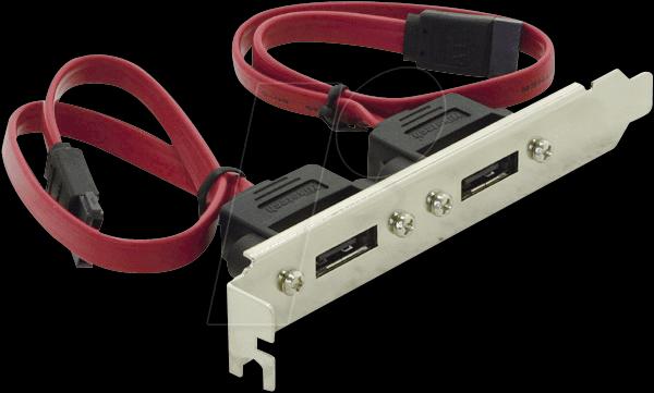 Image du produit Shiverpeaks S-CONN BRACKET 10 Cache-slot avec 2x eSATA (SATA 7-pin, 50 cm)