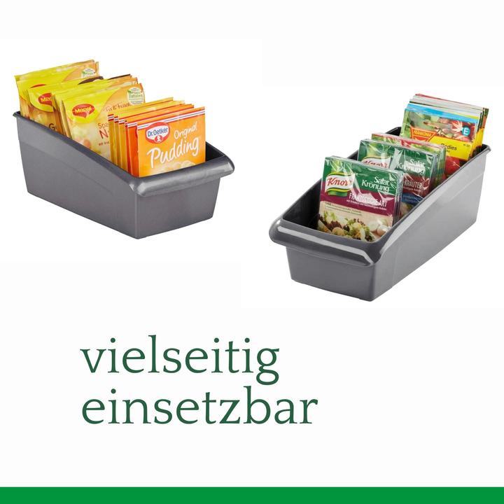 Produktbild Novaliv Suppentütenbox gross Schubladen Organizer Küche - 25 x 16 cm ANTHRAZIT GRAU