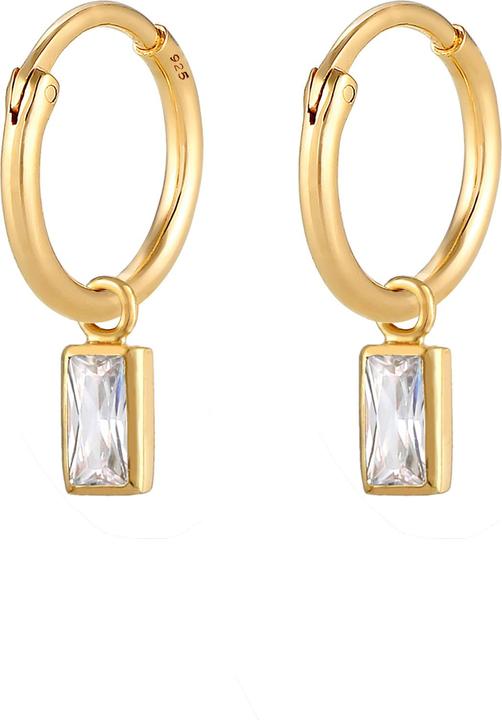 Actual product image Elli Creole, crystal earrings (925 Sterling silver gold-plated, Zirconia)
