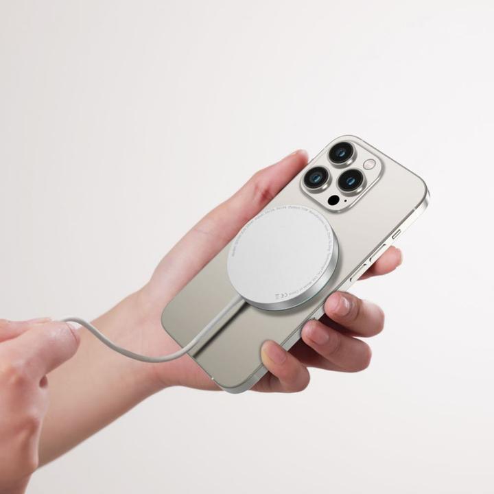 Image du produit Tech-Protect QI15W-A30 Chargeur inductif avec MagSafe et câble USB-C - argent (15 W)