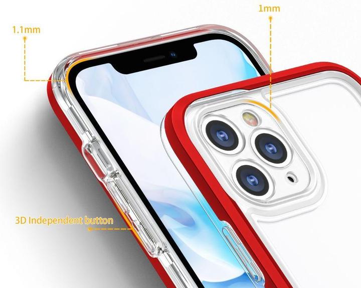 Immagine prodotto Hurtel Custodia trasparente 3in1 per iPhone 11 Pro frame cover gel rosso (Apple iPhone 11 Pro)