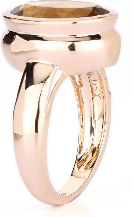 Image du produit Xen Bague avec quartz champagne 925 argent sterling doré à la rose (58, Argent 925)