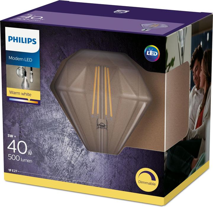 Image du produit Philips LEDclassic Lampe Diamond (E27, 5 W, 500 lm, 1 x, F)