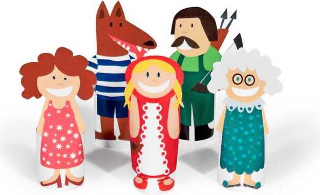 Produktbild Pukaca Papierfingerpuppenset. 6 Rotkäppchen