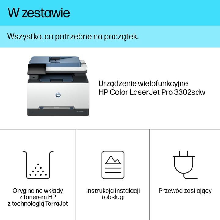Produktbild HP Color LaserJet Pro MFP 3302sdw (Laser, Farbe)