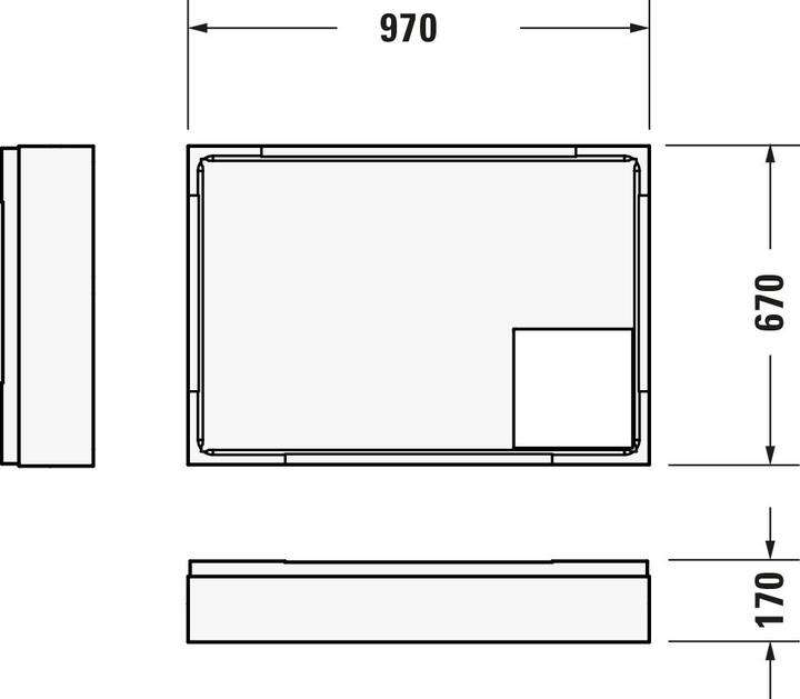 Immagine prodotto Duravit Piatto doccia D-Code 1000 x 700 x 85 mm bianco liscio 7200930000000