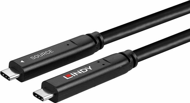Actual product image Lindy 8m USB 3.2 Gen 1 & DP 1.4 Type C Hybrid Cable 8m extension for USB 5Gbit/s, 4K30Hz for video and 6 (8 m, USB 3.2 Gen 1)