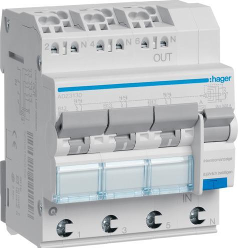 Actual product image Hager FI/LS switch