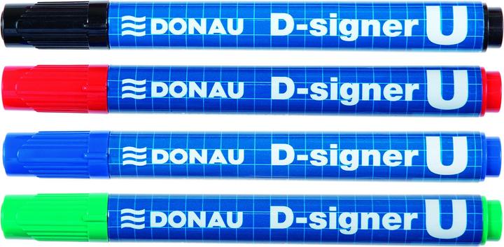 Image du produit Donau Marqueur permanent d-signer u, rond, 2-4mm (trait), bleu (Bleu, 4 mm)