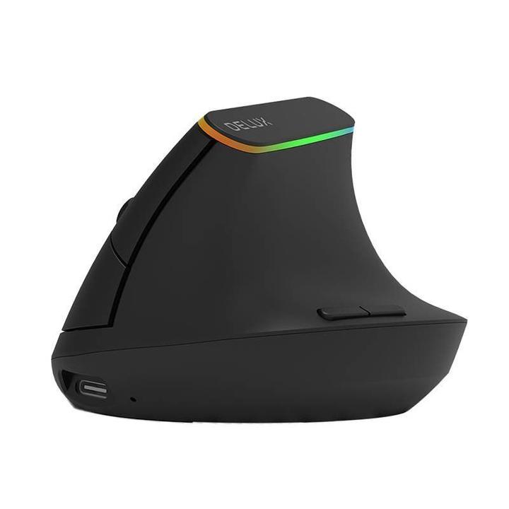 Produktbild Delux Wireless Vertical Mouse M618DB BT4.0 + 2.4Ghz 4000DPI RGB (Kabellos)