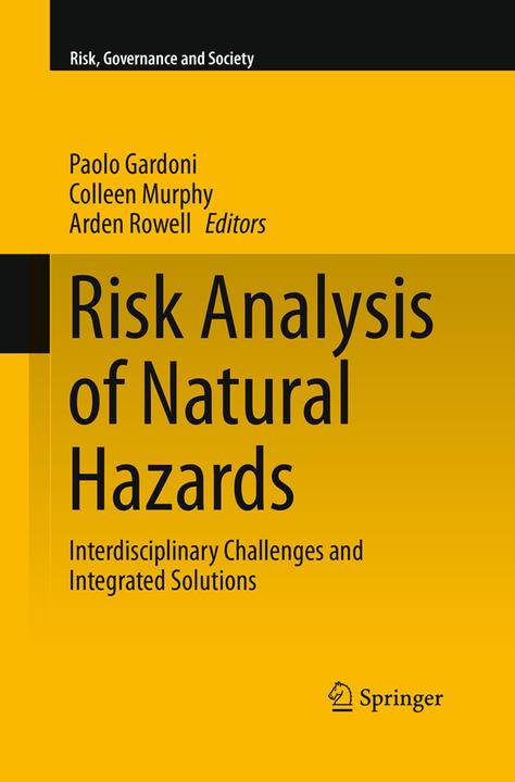 Produktbild Risk Analysis of Natural Hazards (Paolo Gardoni, Arden Rowell, Colleen Murphy, 2016)