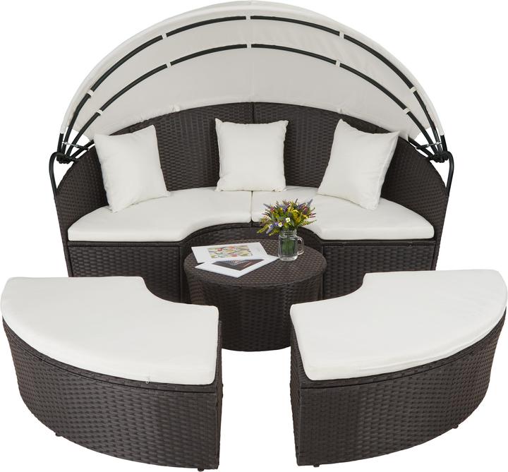 Image du produit tectake Bain de soleil rond modulable ZANZIBAR