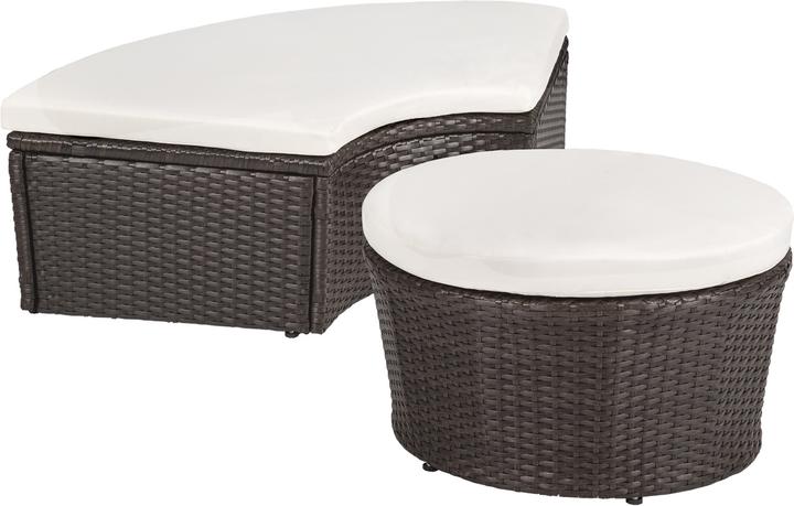 Image du produit tectake Bain de soleil rond modulable ZANZIBAR