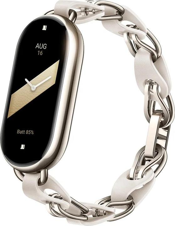 Actual product image Xiaomi Smart Band 8 Chain Strap White (Calfskin, Stainless steel)