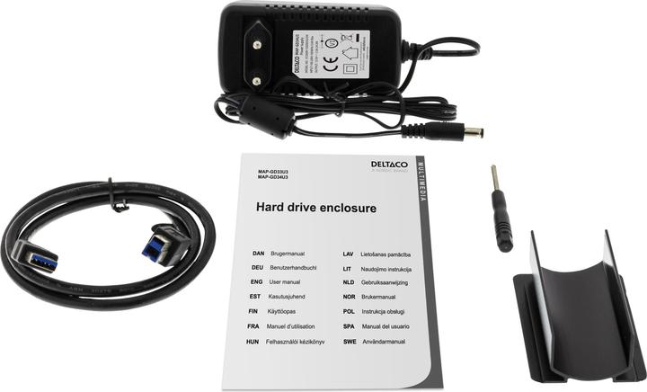 Actual product image Deltaco MAP-GD34U3 - HDD Enclosure - 3.5 Inch - Serial ATA III - USB Connectivity - Weak (3.5")