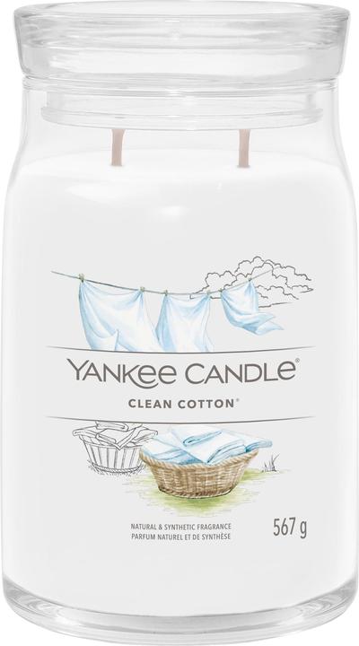 Actual product image Yankee Candle Clean Cotton Signature Large Jar Scented Candle