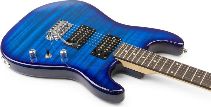 Image du produit Max Guitare électrique GigKit Quilted Style Bleu (Guitare électrique, Bois)